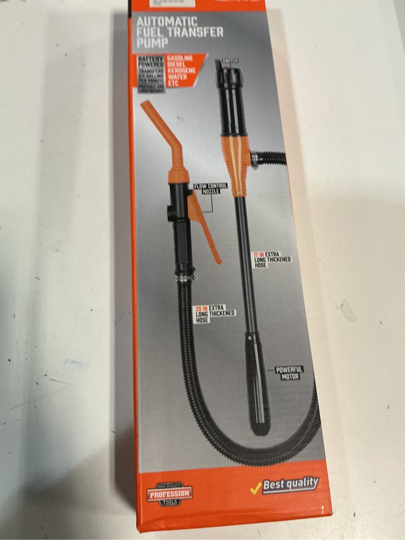 Condition photo showing New/Like New for Portable Power Battery Pump, Battery Operated Electric Siphon Pump Water Transfer Pump, Easy to Use Manual Portable Fuel Pump and on-Spill Design Transfer Pump for Fuel, Diesel, Water