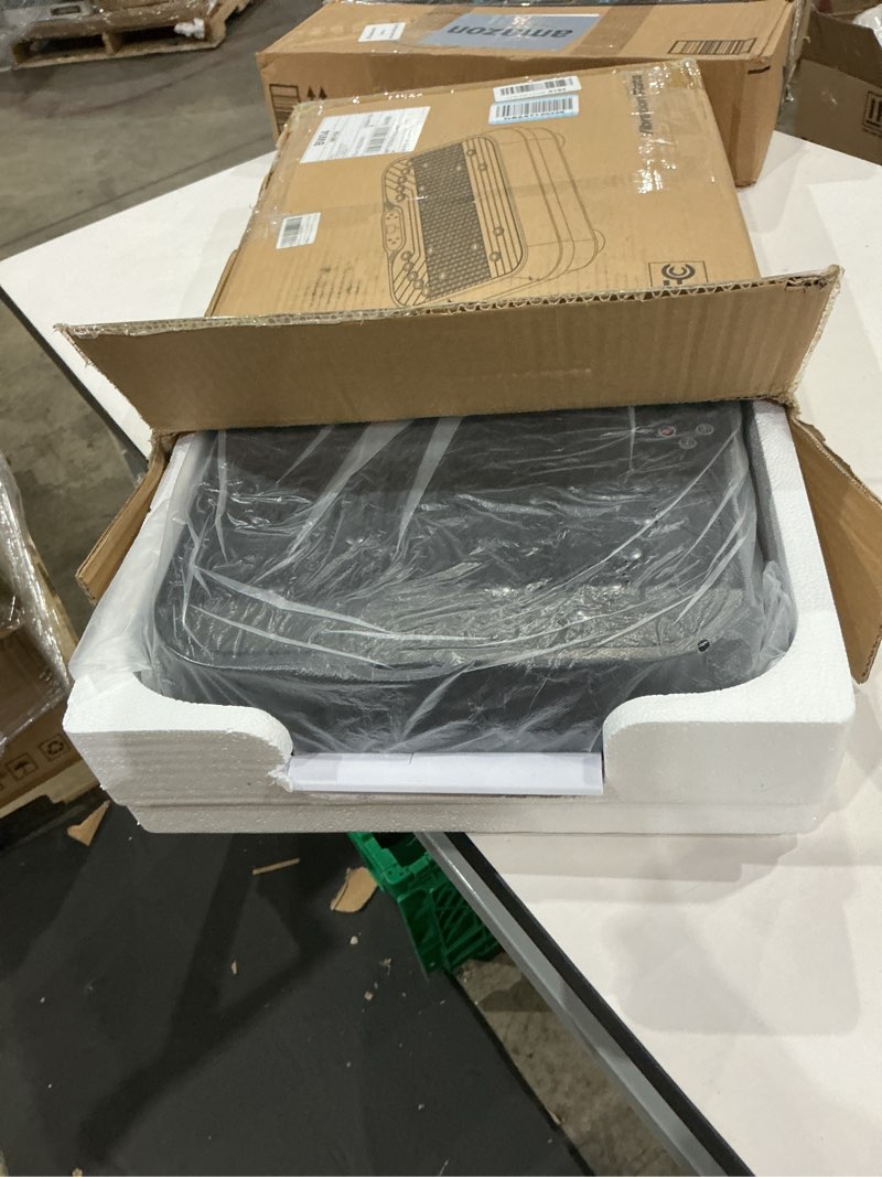 Condition photo showing Good Condition for vibration plate exercise machine for lymphatic drainage,power vibrate stand shake board 400 lbs capacity fitness platform with fitness resistance bands weight loss gifts for women men