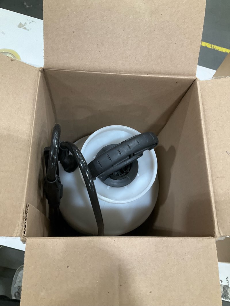 Condition photo showing Good Condition for chapin usa 20005 pump sprayer, 2 gallon, lawn and garden, hand pressurized, anti-clog filter, adjustable spray nozzle, spraying plants, watering, weeds, fertilizer and pests, translucent 2-gallon sprayer