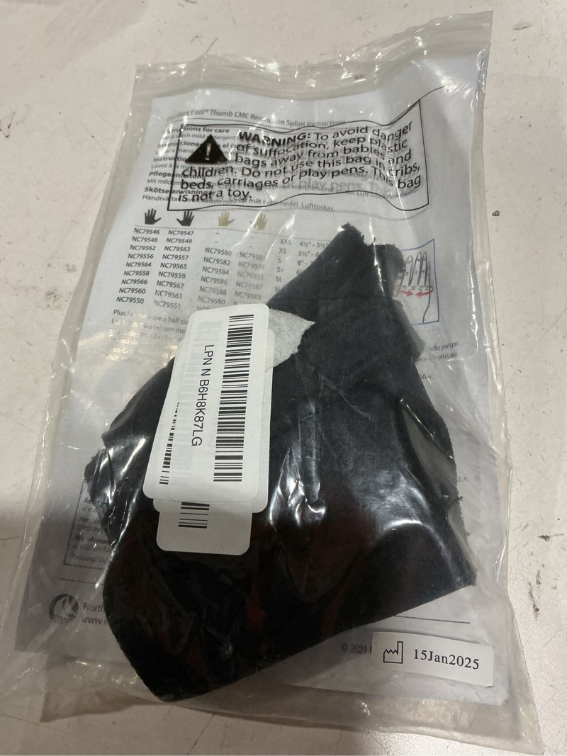 Condition photo showing Good Condition for comfort cool thumb cmc restriction splint, right small plus 6-1/2" to 7-1/4" black - right small+ (pack of 1)