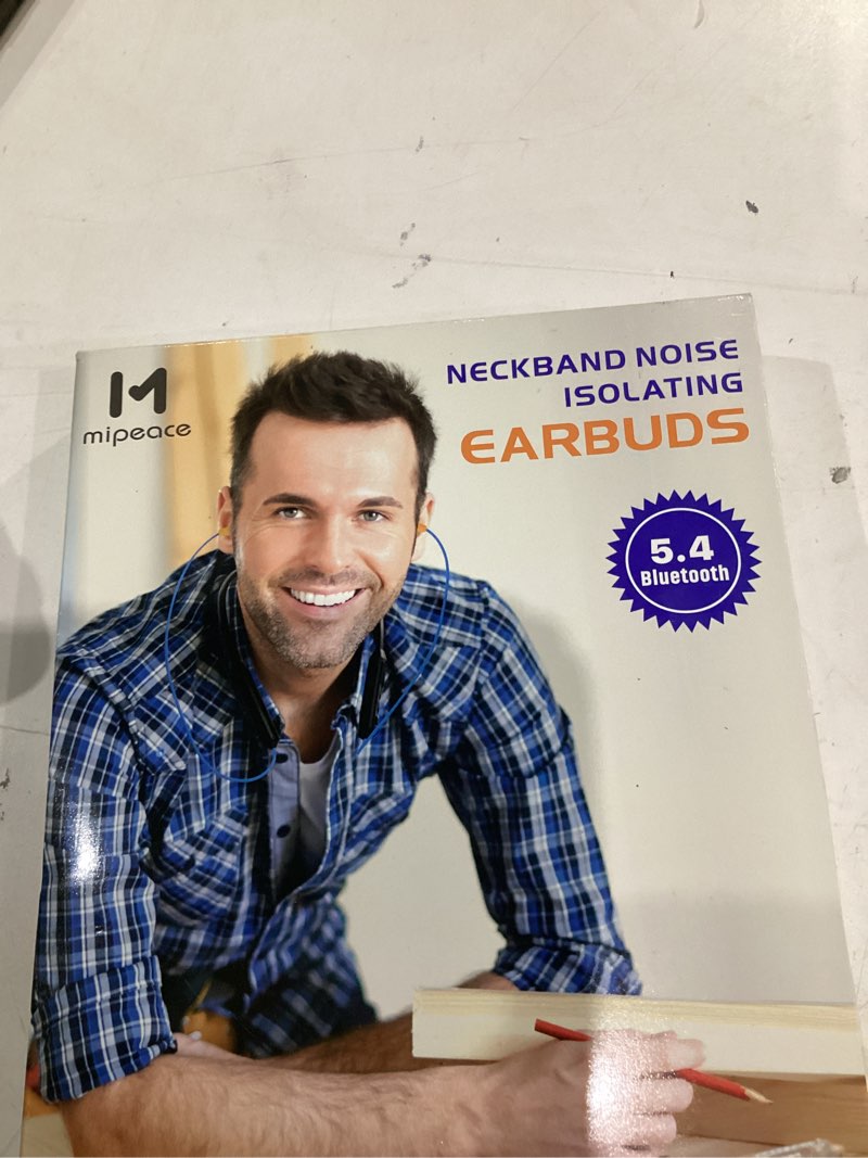 Condition photo showing New/Like New for MIPEACE Bluetooth Earplug Headphones, Neckband Wireless Earbuds earplugs-29db Noise Reduction isolating in-Ear earplug Earphones with Controls,IPX5 sweatproof,19+Hour Battery(Blue Green)