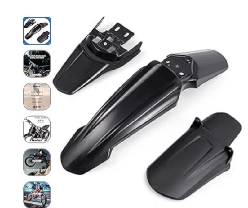 wildforge electric bike fender set - front fender, rear fender, rear shock fender - electric dirt bi