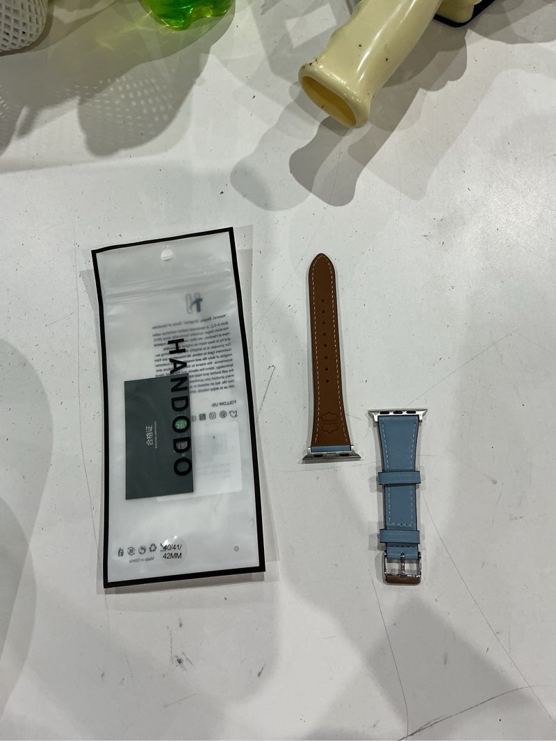 Condition photo showing Good Condition for handodo italian genuine leather band women for apple watch series 11 10 9 8 7 6 5 4 3 2 1 se se2 ultra 2/3, sgs certified dressy bracelet cute strap for iwatch 42mm 44mm 45mm 46mm 49mm blue 38/40/41/42mm(series 10,11) 1.5 centimeters