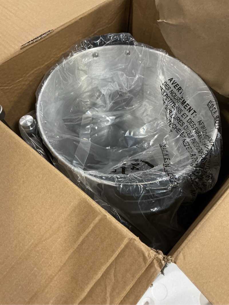 Condition photo showing New/Like New for proctor silex commercial 45100r brushed aluminum coffee urn, 100 cup capacity, fast brewing, one-hand dispensing, dual heaters, commercially rated, nsf listed 100 cups