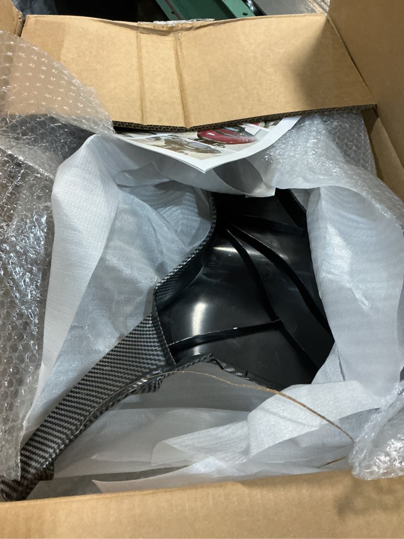 Condition photo showing As Is for side fairing spoilers cover for road glide 17-23, carbon fiber pattern side fairing spoilers cover w/extended airing chin spoilers cover kit fit for harley road glide 2017-2023 accessories