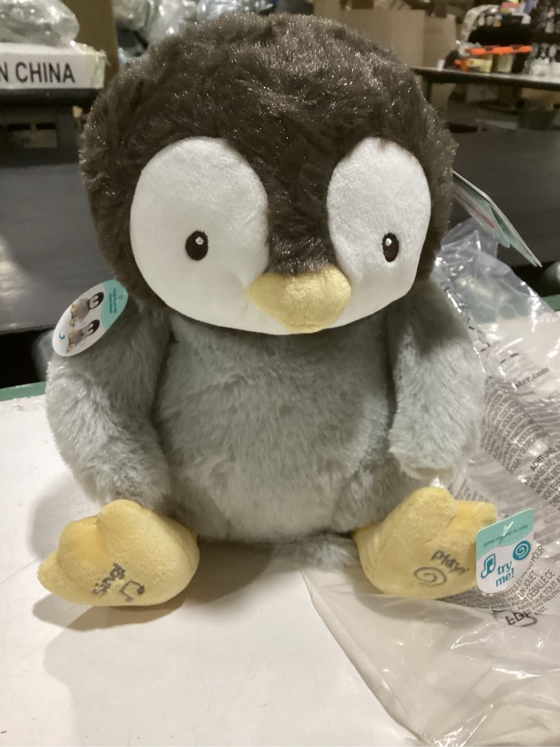 Condition photo showing Good Condition for gund baby animated kissy the penguin plush, singing stuffed animal baby toy for ages 0 and up, black/white/grey, 12"