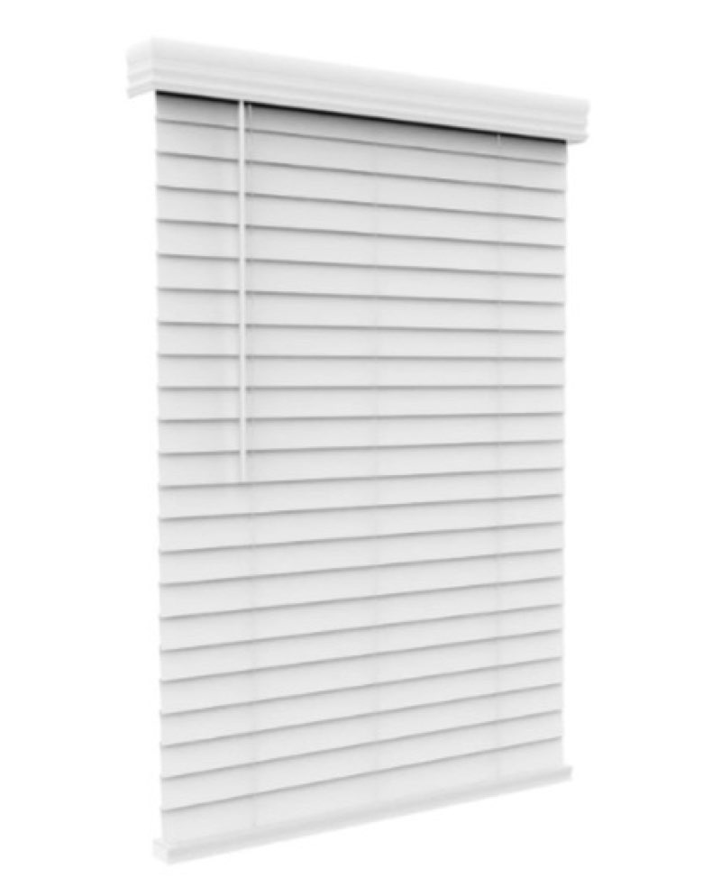 2” faux wood blind 39”x96 Snow White color
