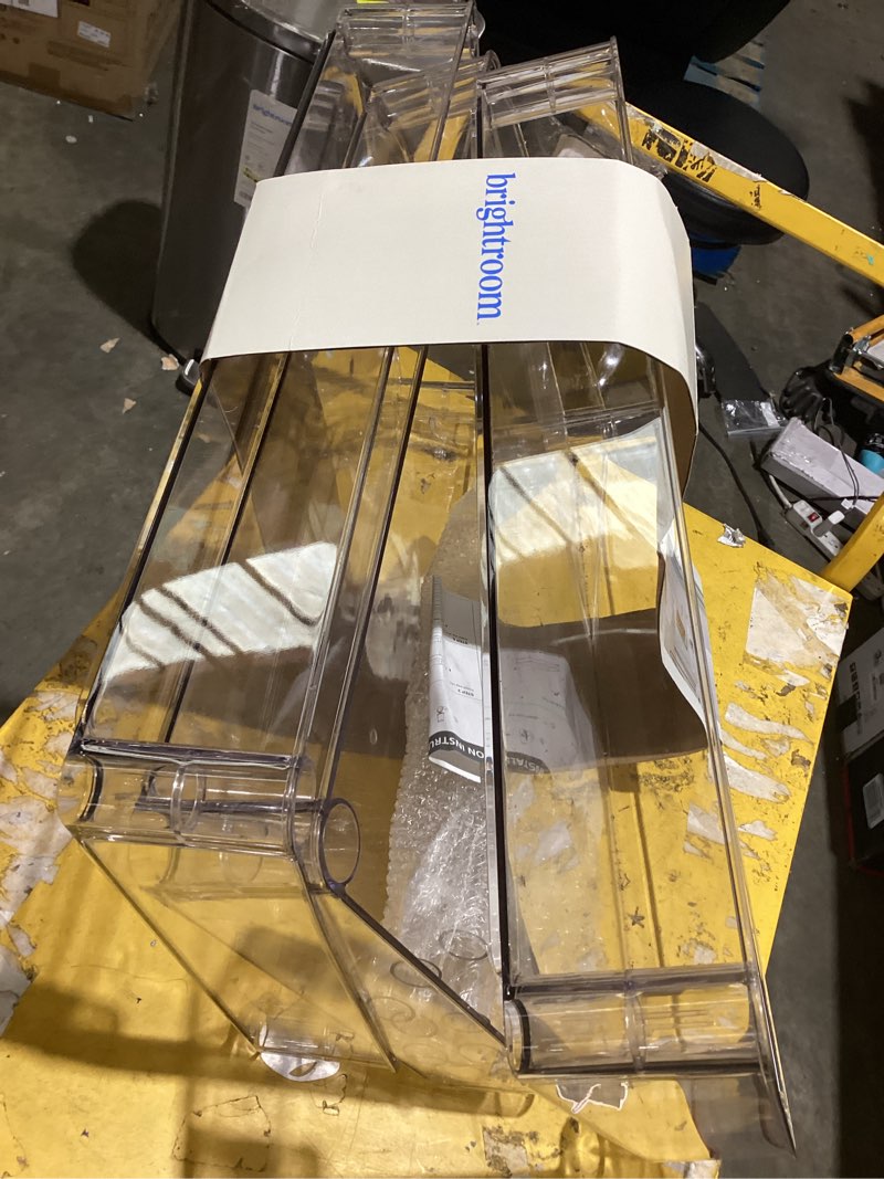 Condition photo showing As Is for 3 tier clear storage cart - brightroom™