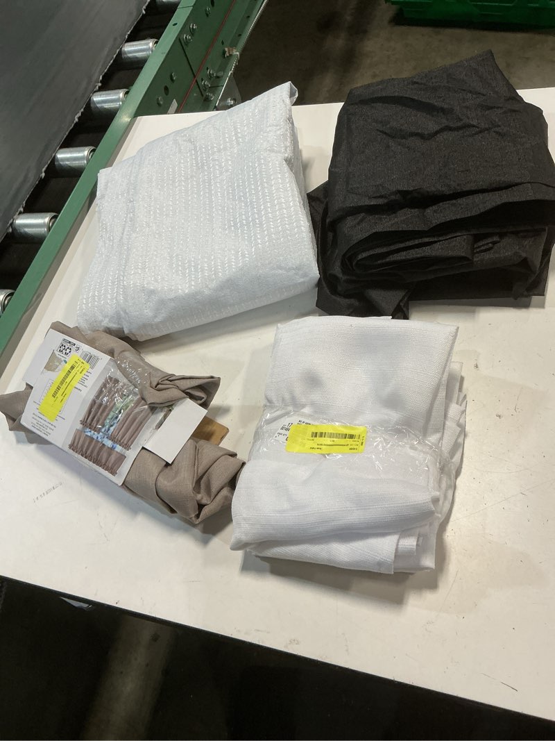 Condition photo showing As Is for assorted window panels  (diferents style, size and colors) pack of 4 