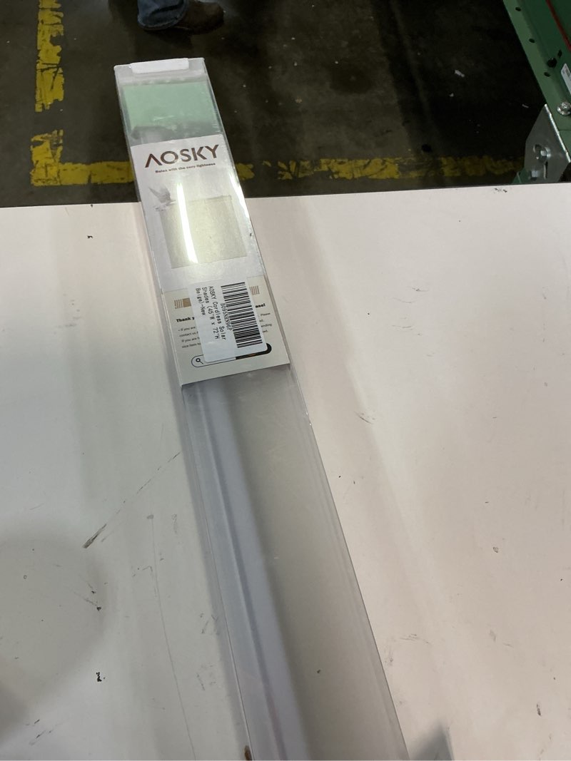 Condition photo showing New/Like New for aosky cordless roller shades for windows light filtering shades with 5% openness solar screen semi sheer roller blinds uv protection for office and home. easy to install 45" w x 72" h (beige) 45"w x 72"h beige