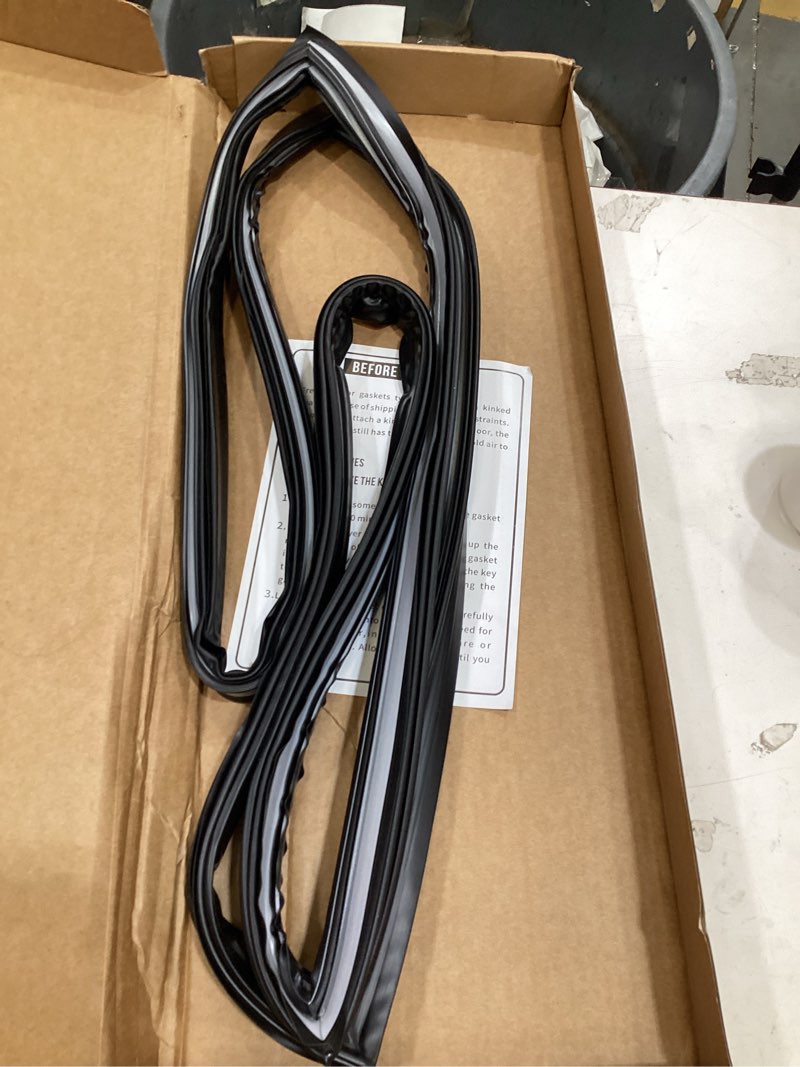 Condition photo showing As Is for upgraded 241872512 refrigerator fresh food door gasket compatible with frigidaire crosley kenmore refrigerator door gasket seal 240390704 240514612 240542112 240542124 5304439526