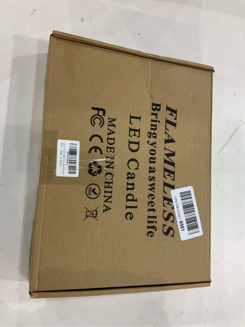 Condition photo showing New/Like New for Enido 12 Pc Flameless LED Candles with Remote & Timer, Outdoor Waterproof, Flickering Electric Warm Lights for Cozy Home & Holiday Romantic Decor, Battery Operated for Party(D 2.2” x H 4”/5”/6”