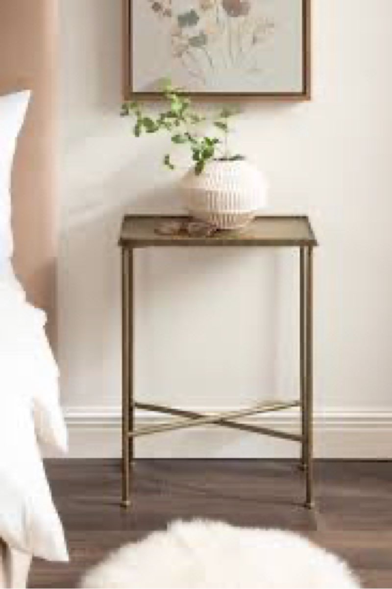 Sanzo Slim Side Table Antique Brass- 1