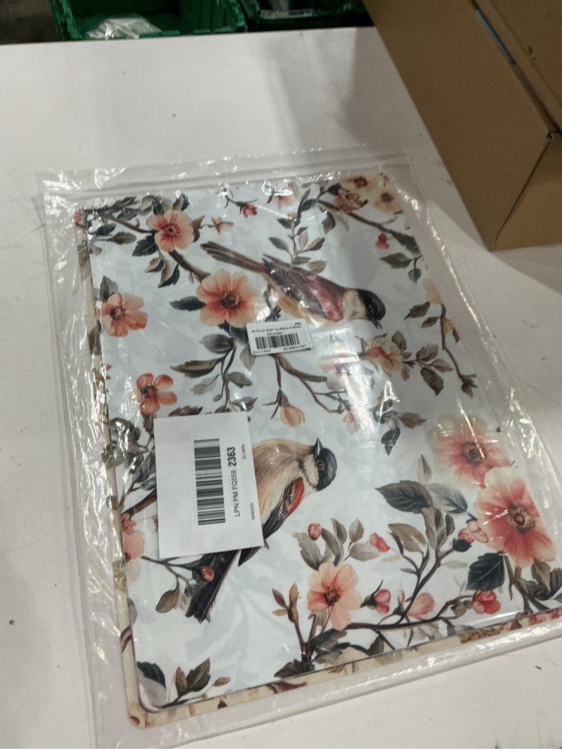 Condition photo showing New/Like New for Peacoblue Floral Placemats Set of 6 Vintage Flowers and Birds,12"x17" Waterproof Washable Table Plac