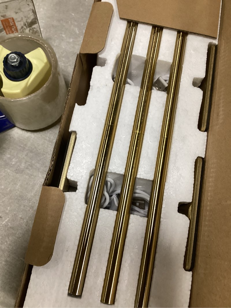 Condition photo showing Good Condition for UME 3 Pack Cordless Table Lamp, Battery Operated Lamp - Portable Waterproof Rechargeable Table Lamp w/ 3 Color Temps & Stepless Dimming for Dinner, Desk, Cafe, Outdoor (Brushed Gold) Brushed Gold 3 Pack