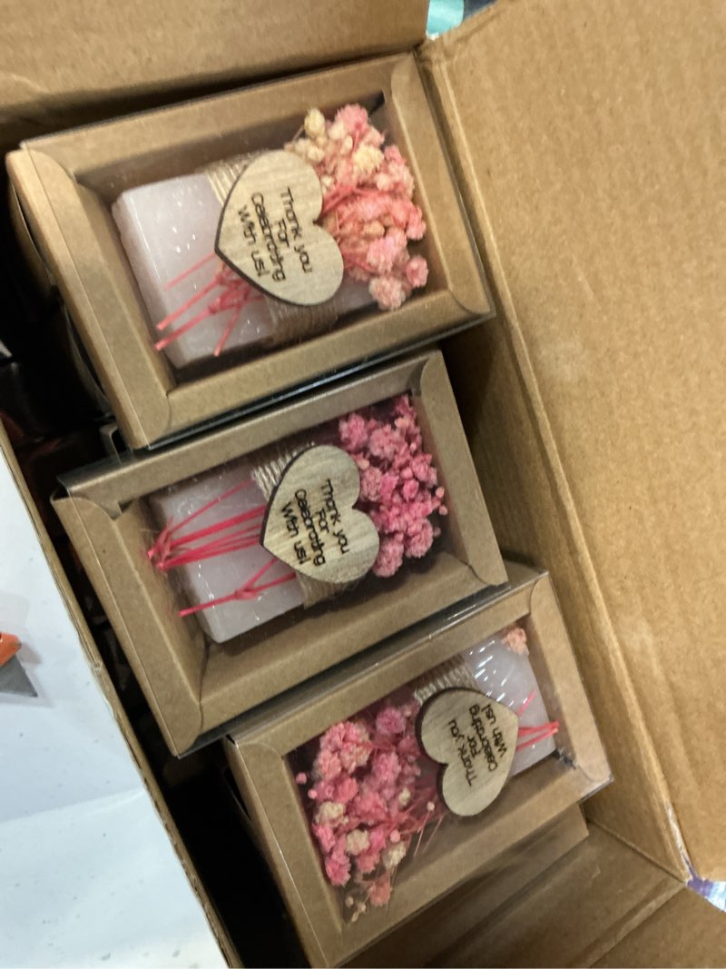 Condition photo showing New/Like New for demissle 30 pcs mini scented soap party favor gifts baby shower favors handmade flower soap party favors gift for guests with thank you tag for bridal wedding gender reveal engagement souvenirs(pink) pink cute styles