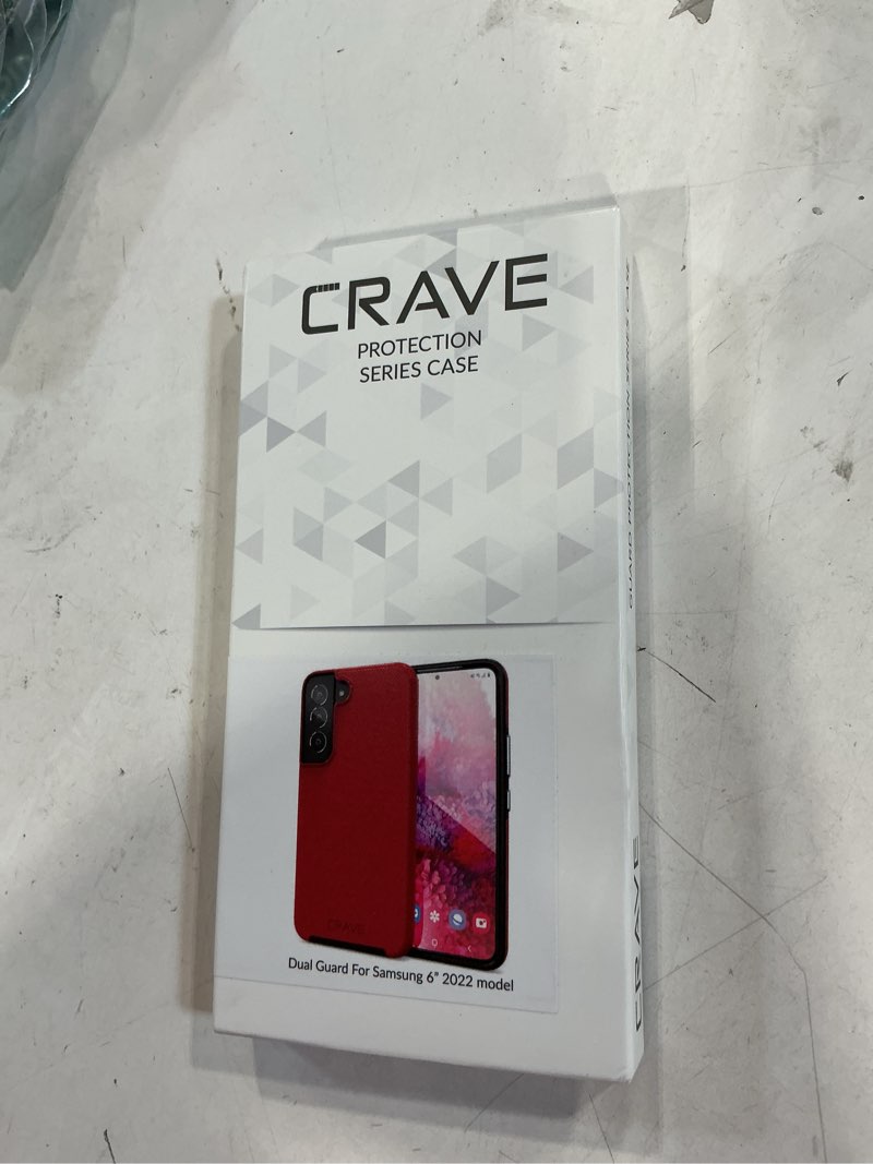 Condition photo showing New/Like New for crave for samsung galaxy s22 case, shockproof protection dual layer case for samsung galaxy s22 5g (6.1 inch) - red galaxy s22 red