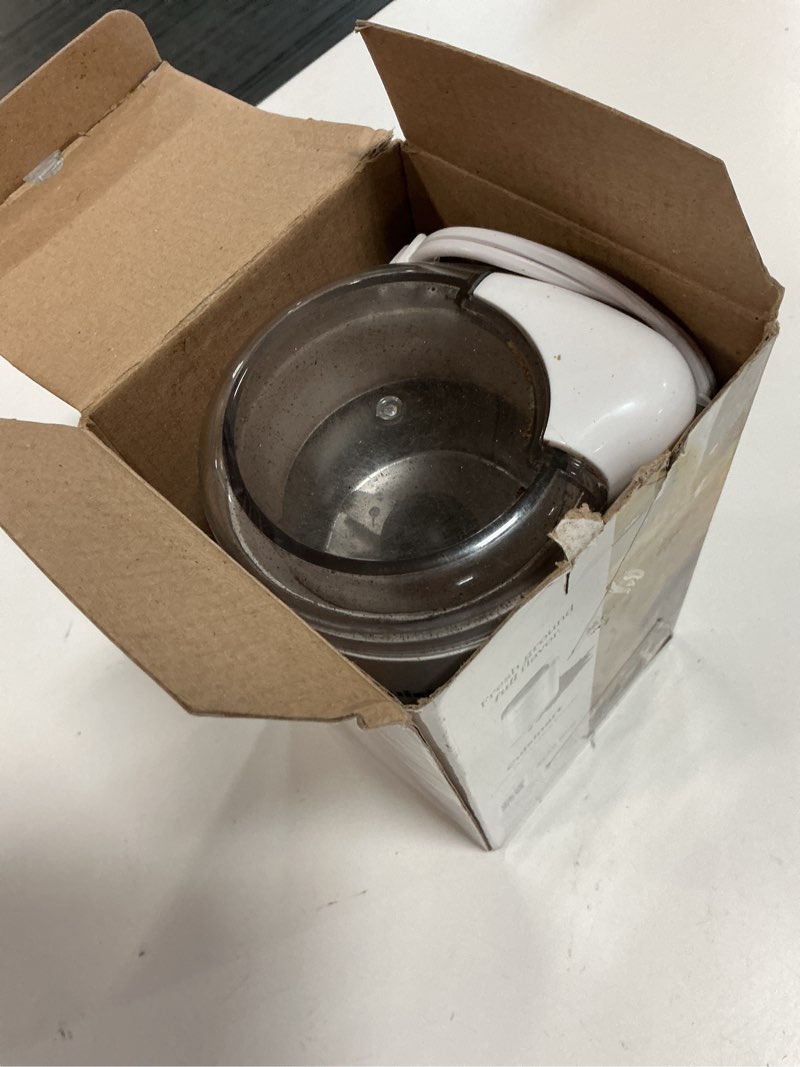 Condition photo showing As Is for cuisinart coffee grinder, one touch control coffee bean grinder with stainless steel bowl and blades, 2.5 oz/70g capacity enough for 12 cups, on/off switch with safety interlock, dcg-20n, white white blade grinder
