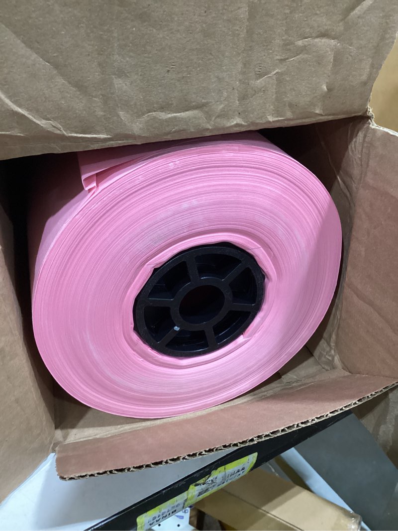 Condition photo showing As Is for pacon rainbow colored kraft paper roll - 36" x 1000' - pink pink paper roll