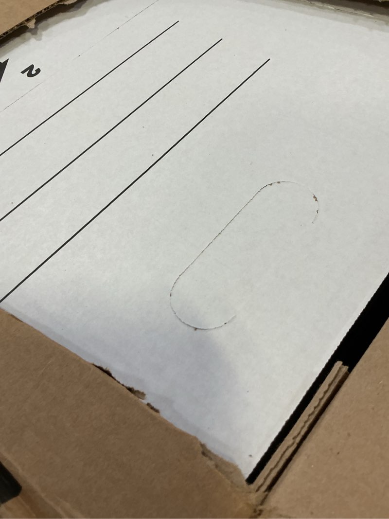 Condition photo showing New/Like New for amazon basics storage/filing boxes with lift-off lid, letter/legal size, collapsible, tape-free assembly, white, 16.2" l x 12.5" w x 10.5" h, 20-pack standard 20-pack