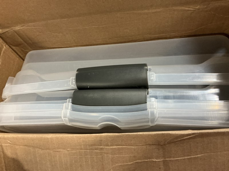 Condition photo showing Good Condition for 60 QT/15 GL Clear w/Anthracite Latches
