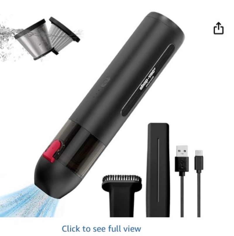 Shop-Vac Handheld Vacuum Cordless, 13000Pa Suction Power, 100W Brushless Motor, Mini Vacuum Cleaner 