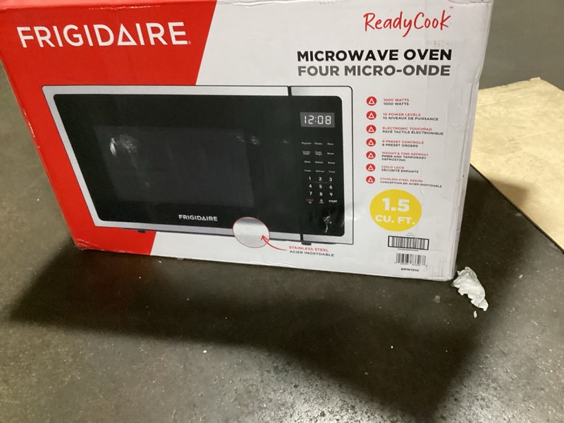 Condition photo showing Good Condition for (Similar to) GE Countertop Microwave Oven,1, 200-watt Capacity, 2.0 Cubic Ft., 8 Auto Setting Cooking Settings, Child-Lock Technology, Kitchen Essentials for the Countertop, Dorm Room or Apartment, Stainless Steel 2.0 Cu.Ft. Stainless Steel