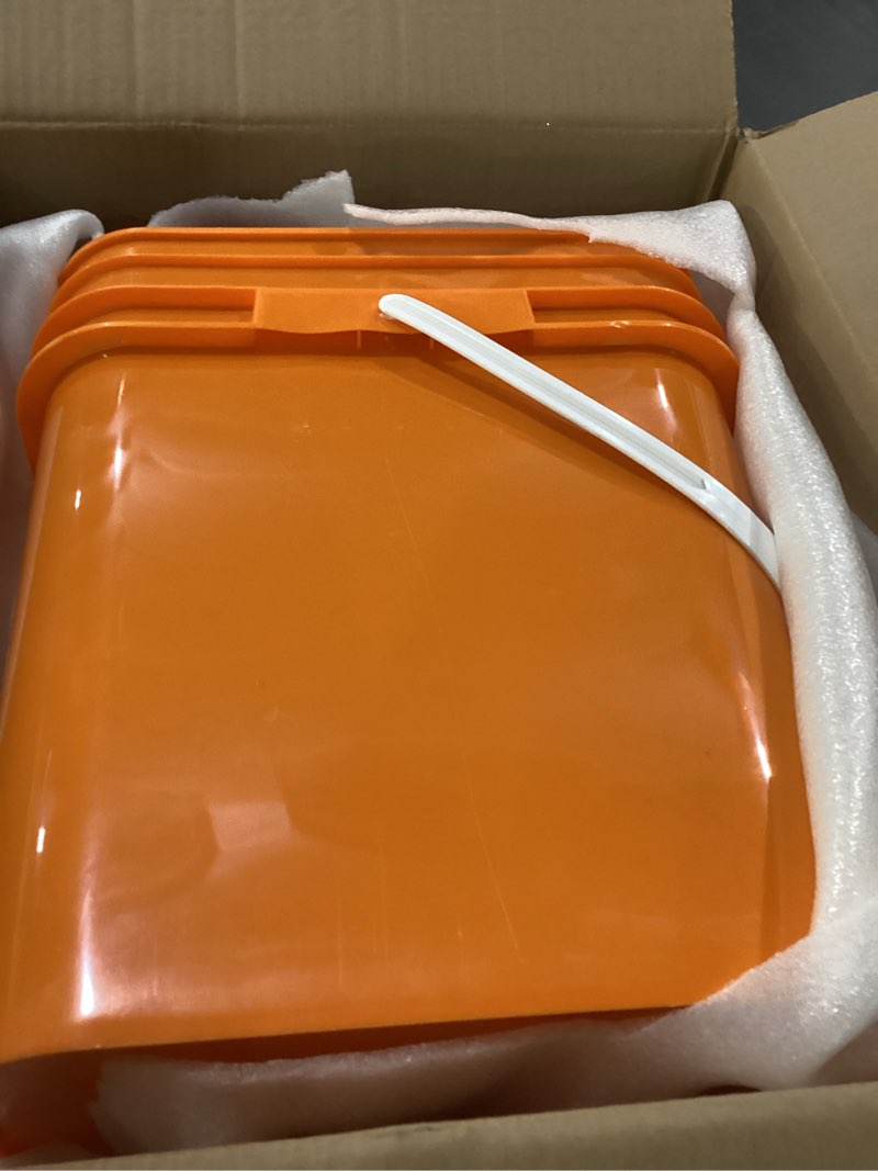 Condition photo showing New/Like New for Windyun 6 Pcs Emergency Flood Barriers in Bucket Kit Includes 5 Pcs 10 ft x 6 Inch Absorbent Flood Barriers 1 Bucket for Flooding Reusable Water Absorber Snake for Door Garage Prevention Rain