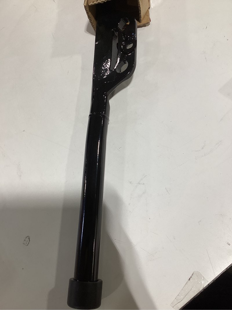Condition photo showing As Is for black engine guard front crash bar protector flat-out compatible with 18-25 softail low rider breakout fatboy models
