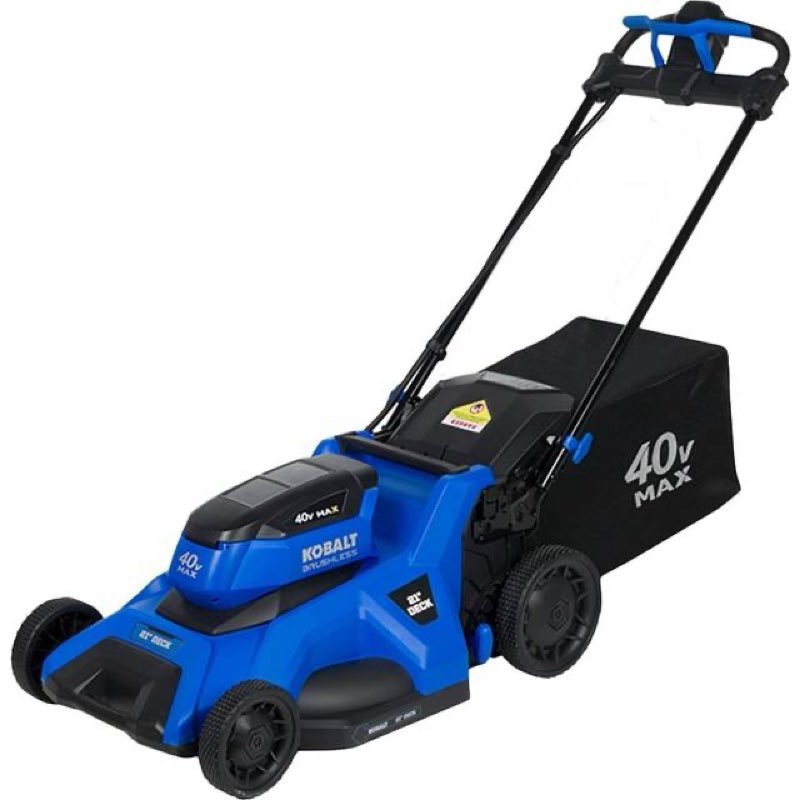 kobalt 40-volt 21-in brushless push lawn kpm 2040a-03 battery powered mower