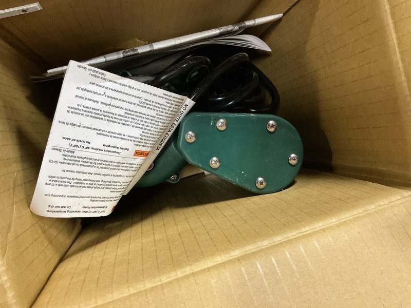 Condition photo showing As Is for zoeller sump pump 1/3hp 2520gph