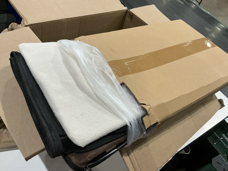 Condition photo showing As Is for gapzer pet carrier for large cat soft-sided animal traveling bag for medium cat up to 20lbs / washable small dog puppy 10 lbs crate case with privacy curtains for home outdoor travel mocha brown mocha brown 18.1"l x 11.8"w x 11.8"h