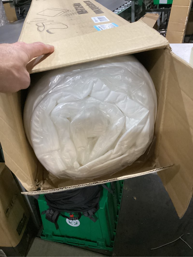 Condition photo showing Good Condition for fdw | 8 inch twin mattress | medium firm | gel memory foam mattress | white | bed in a box, certipur-us certified | pressure relief, cooling ventilated foam | washable removable cover white twin 8 in