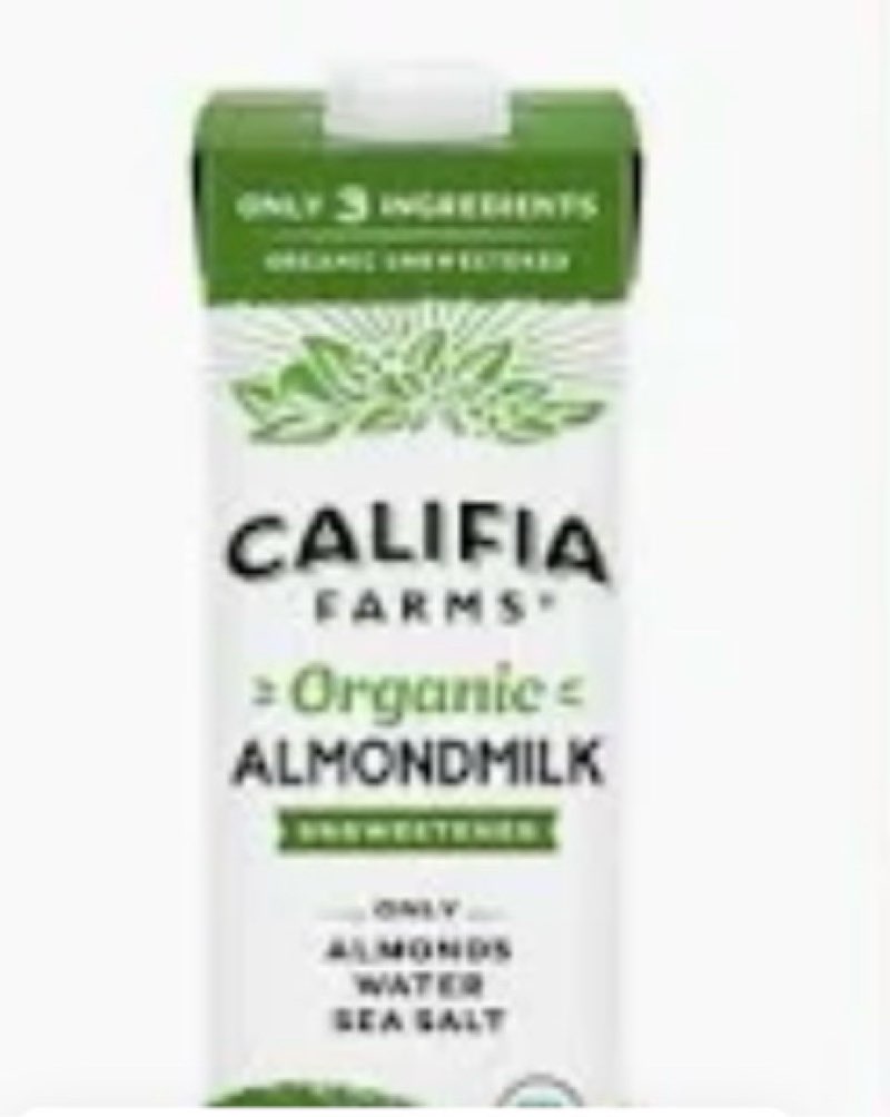 Califia farms  organic almondmilk 6 CT / 32 FL OZ  ( 946 mL) EACH( BB: 03/Nov /2025)