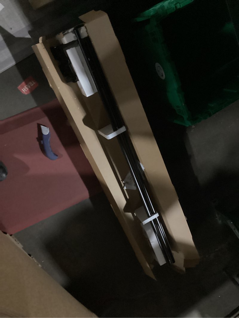 Condition photo showing New/Like New for KAMANINA 1 Inch Double Curtain Rod 72 to 144 Inches (6-12 Feet), Black Curtain Rods for Windows 66 to 120, Heavy Duty Telescoping Drapery Rods with Twisted Cage Finials Black 72-144"