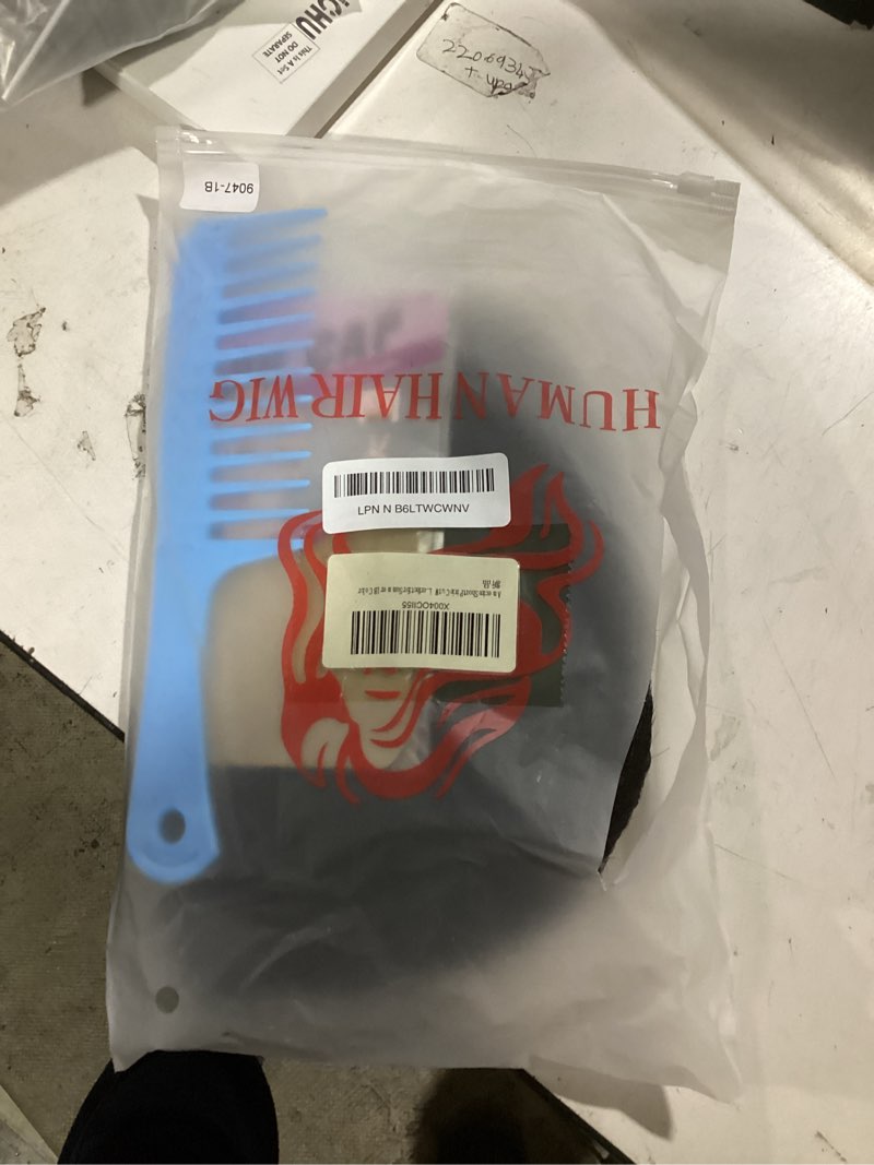 Condition photo showing As Is for short pixie cut wig for women 150% density virgin human hair full machine made short layered wigs with bangs for daily wear pixie cut straight style perfect for summer 1b color black color