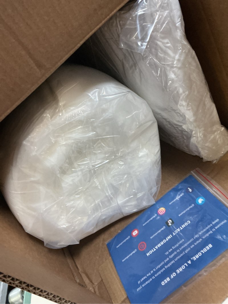 Condition photo showing New/Like New for bedlore 4-inch full mattress topper for back pain - dual layer medium support (2" gel memory foam + 2" cooling fluffy pillow top pad), breathable & pressure relief (white) white full