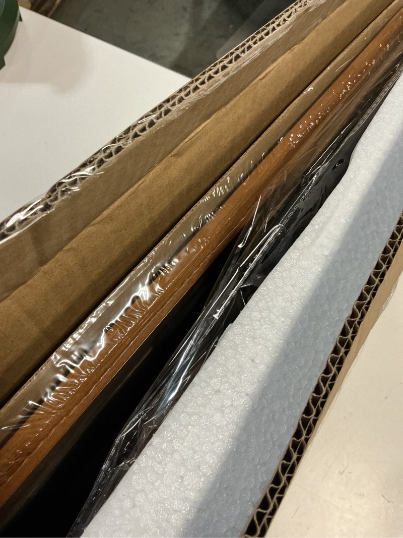 Condition photo showing New/Like New for Bamboo Luggage Rack with 4 Storage Compartments, Foldable Suitcase Stand for Guest Room, 150lbs Capacity, Sturdy, Space-Saving and Easy to Assemble Organizer Walnut 1 Pcs