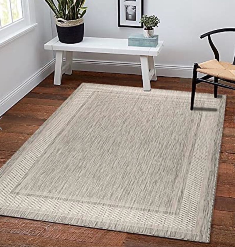 Columbus Silver Weiss Adiva Waterproof Area Rugs 