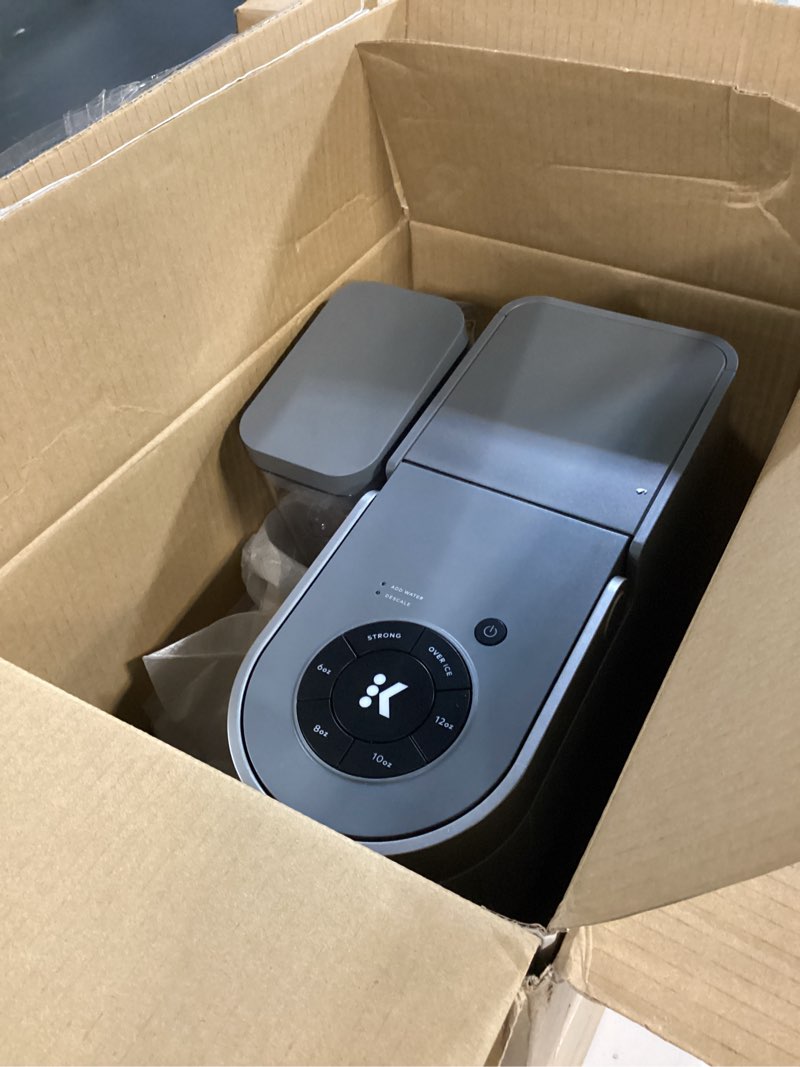 Condition photo showing As Is for Keurig K-Supreme Single Serve K-Cup Pod Coffee Maker, MultiStream Technology, 4 Brew Sizes, 66oz Dual-Position Removable Reservoir, Gray Gray Coffee Maker
