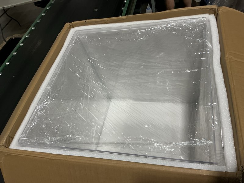 Condition photo showing Good Condition for acrylic draft shield dust cover for lab equipment or office use 22x22x22 inches extra large
