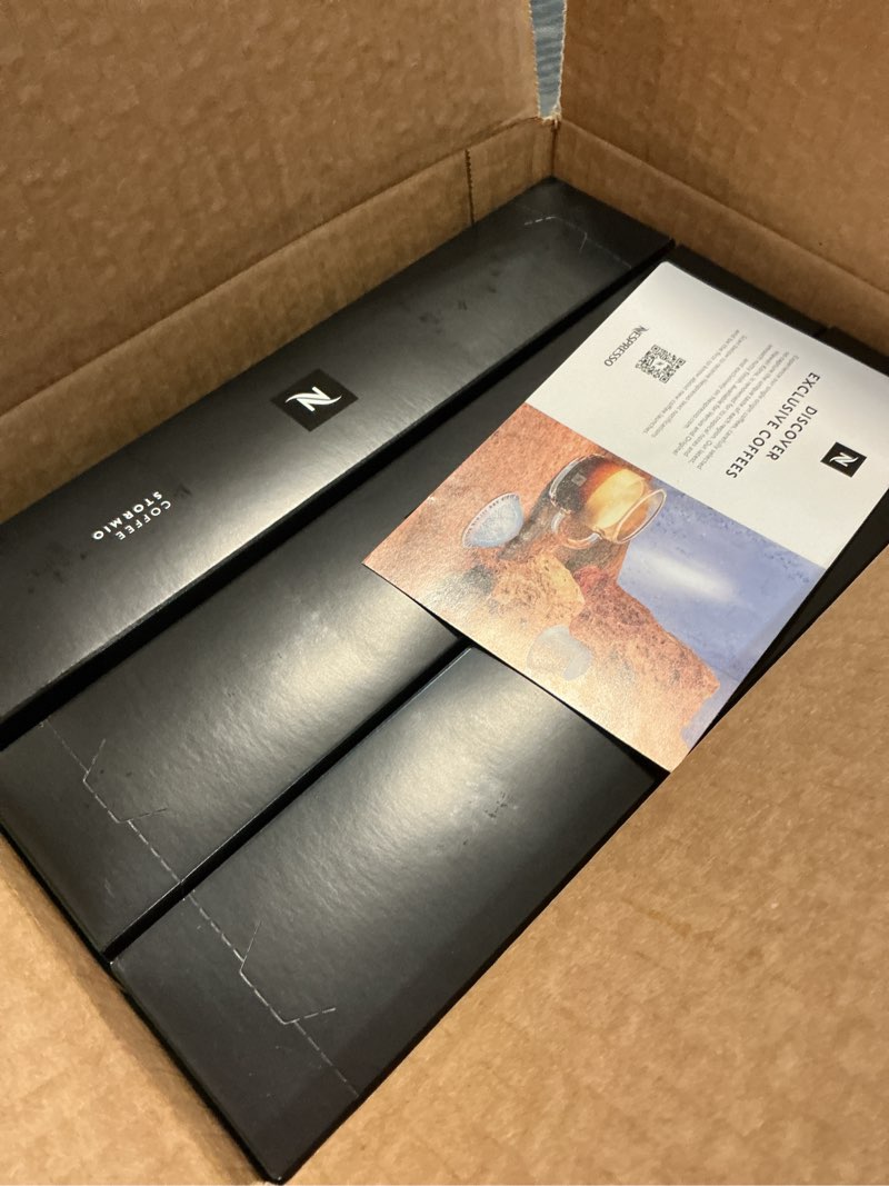 Condition photo showing Good Condition for (Best before 01 /31 / 2026 ) Nespresso Capsules Vertuo, Stormio, Dark Roast Coffee, 30-Count Coffee Pods, Brews 7.8oz. Stormio 30 Count (Pack of 1)