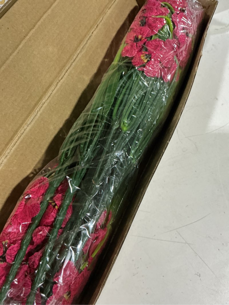 Condition photo showing Good Condition for 15 bundles artificial flowers uv resistant outdoor plants no fade faux plastic shrubs fake silk flowers window box garden porch home decoration(fuchsia)
