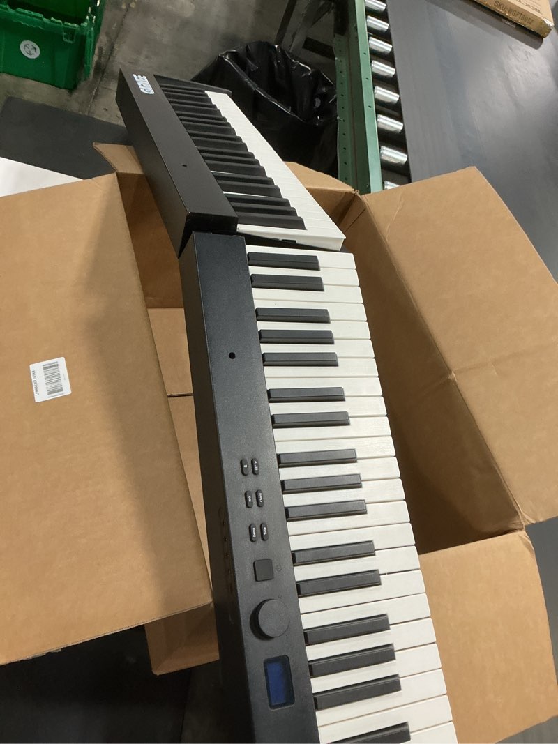 Condition photo showing As Is for garvee 88 key full-size semi-weighted electronic keyboard piano, portable folding design with headph