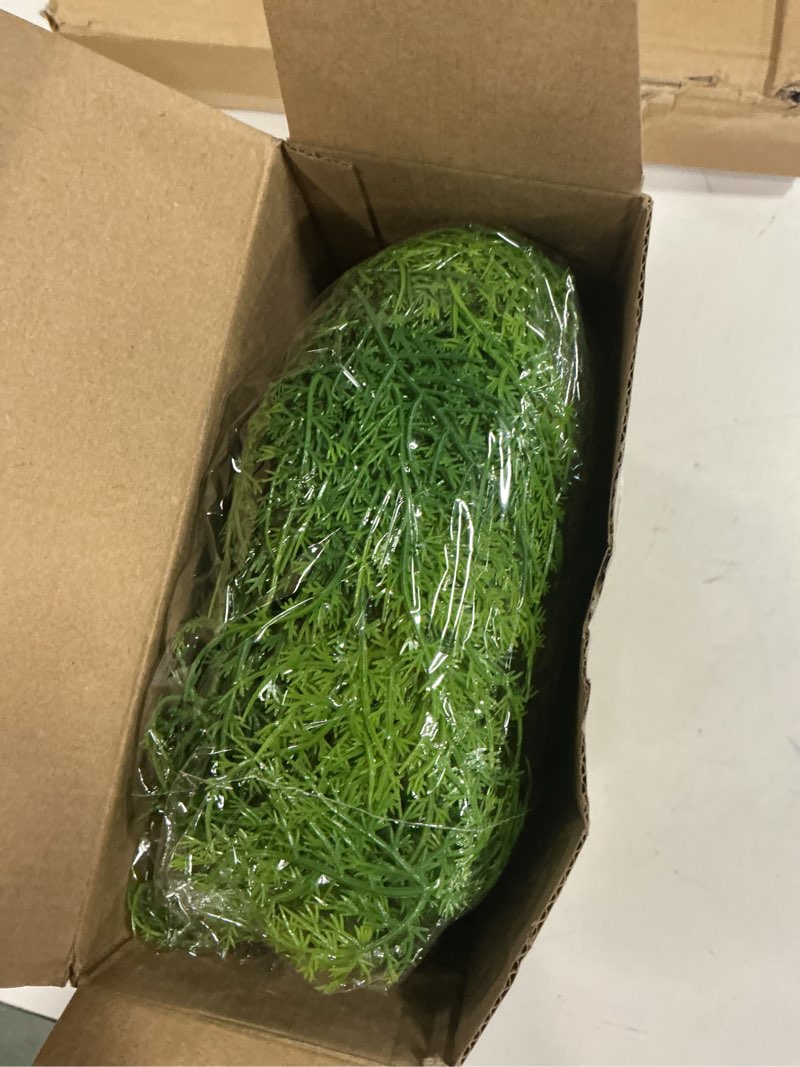 Condition photo showing New/Like New for XunYee 6 Pack Small Christmas Wreath for Cabinet Home Kitchen Whimsical Decor with Velvet Bow 11" Persian Grass Lime Green Green Fern Mini Wreaths for Xmas Home Candle Window Chair Fence Decor