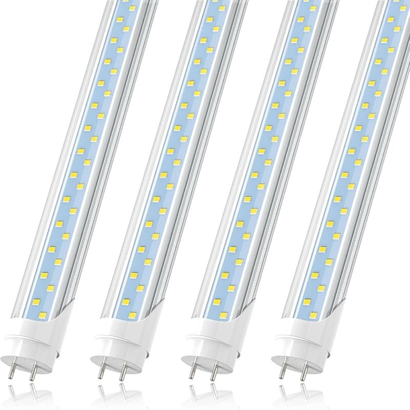 jesled t8 4ft led type a+b light bulbs, 24w 3000lm 5000k daylight white, plug and play or ballast 12 pcs 