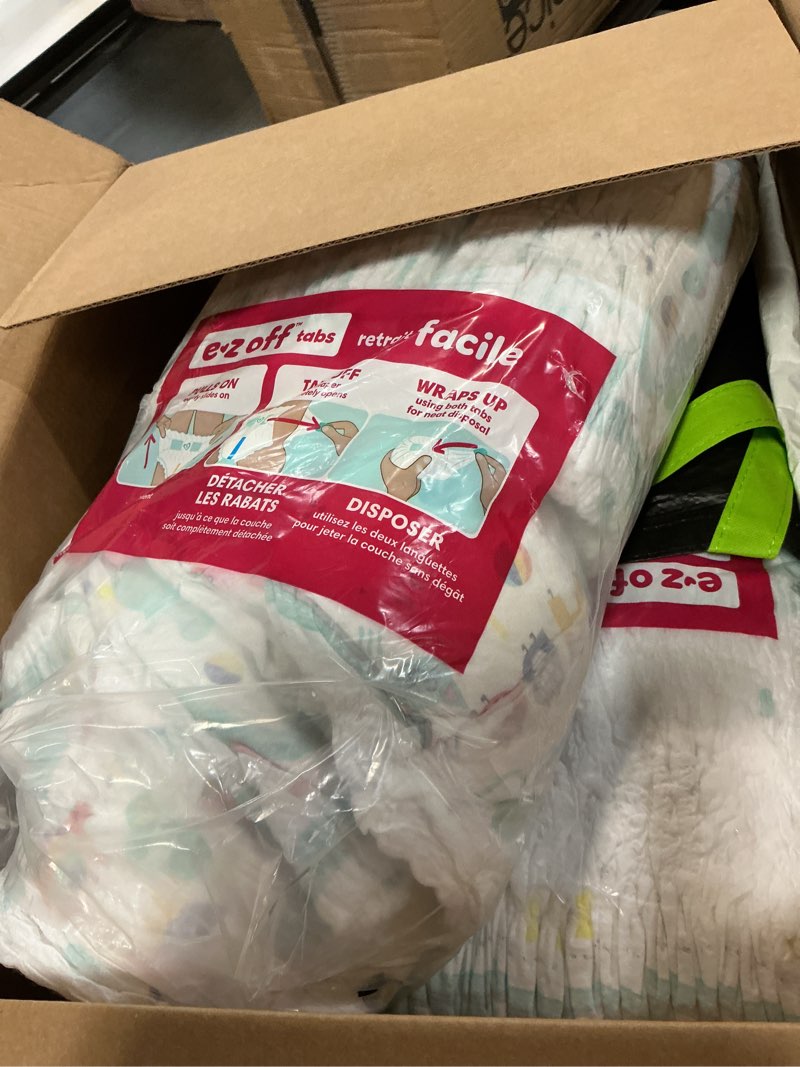 Condition photo showing As Is for pampers diapers - cruisers 360 - size 5, 128 count, babyproof up to 100% leakproof pull-on diaper size 5 128