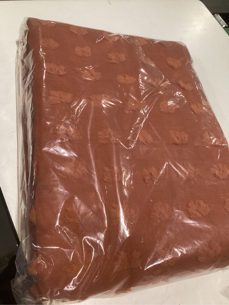 Condition photo showing Good Condition for SIMILAR FABRIC TO STOCK PHOTO.. Wedding Arch Draping Fabric 4 Panels 29'' x 20FT Terracotta Wedding Arch Drapes Chiffon-Like Fabric Sheer Backdrop Curtains for Party Arbor Drapery Ceremony Reception Swag Birthday Decoration 29\\\"W x 240\\\"L Terracotta