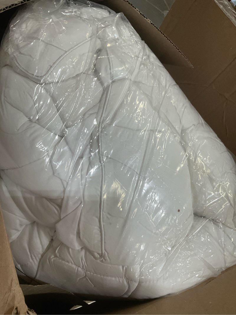 Condition photo showing As Is for beckham hotel collection king size mattress pad (extra padded) & protector hybrid - quilted pillow top mattress cover - thick, plush, fitted mattress topper for bed
