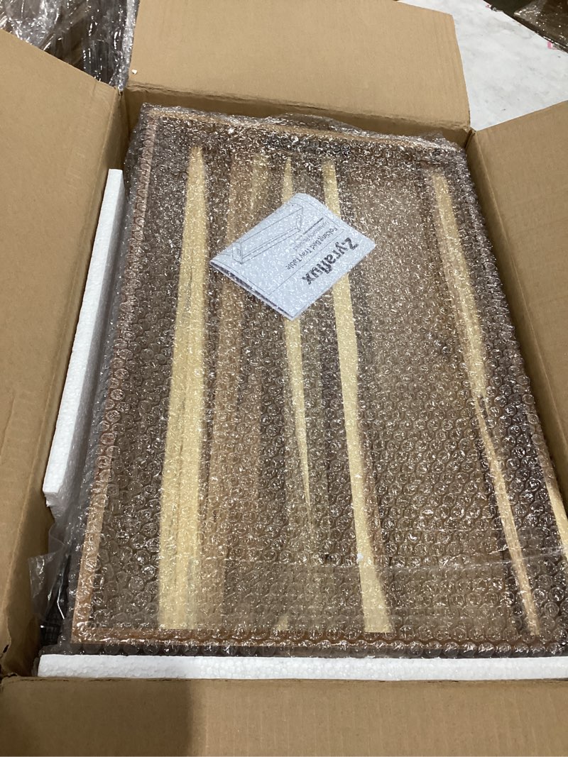Condition photo showing Good Condition for 22"x14" acacia wood folding bed tray table, extra large breakfast in bed tray with raised 7.9" leg space, foldable legs, tablet & phone slots, cable grooves, food tray for bed